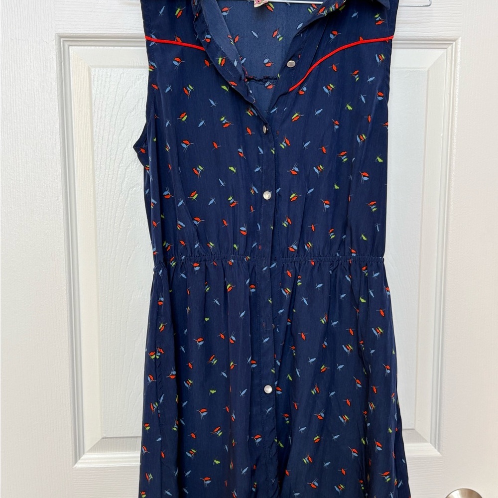 Mimi Chica Charcoal Dress with Bright Accents